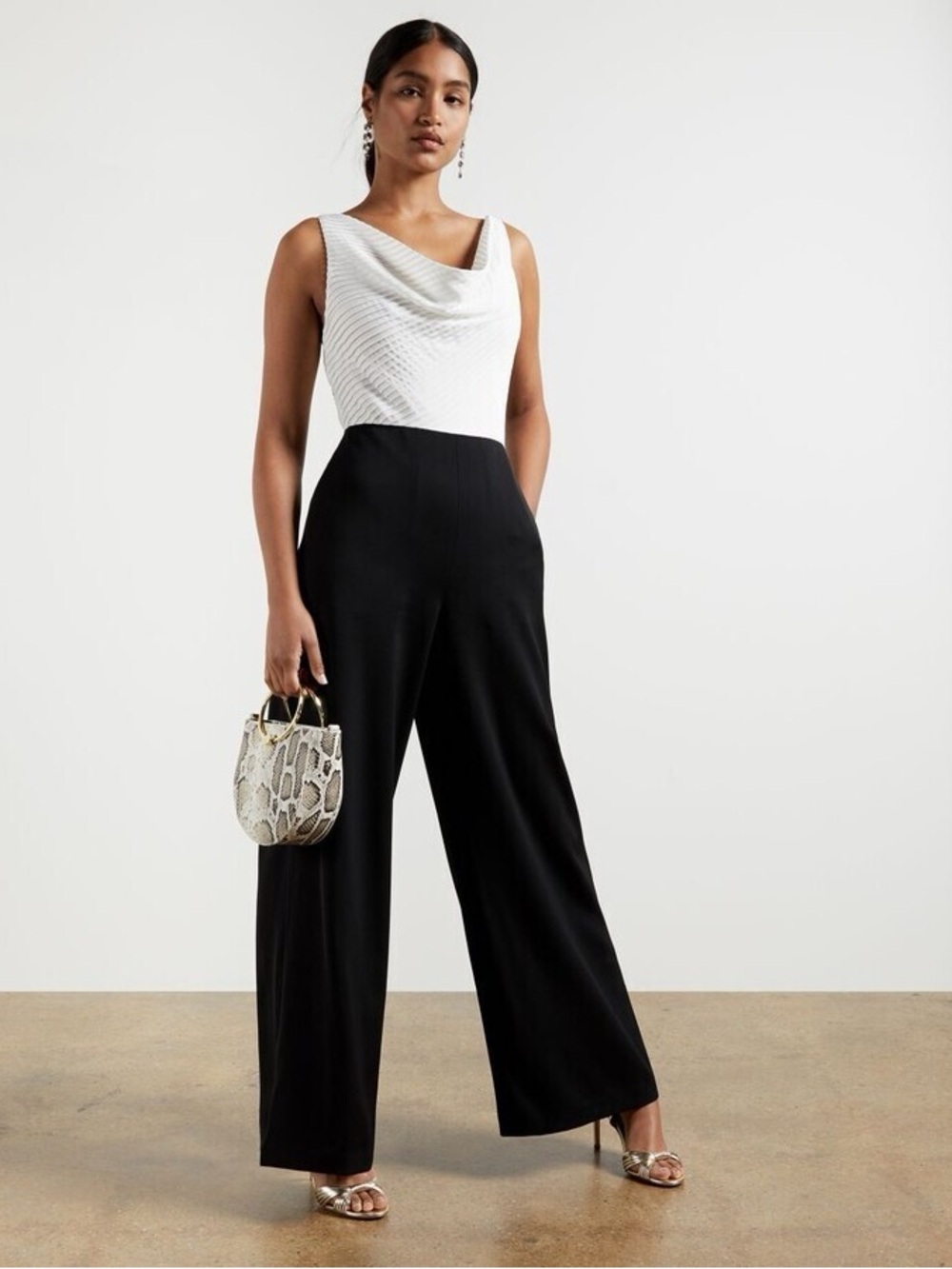 Ted Baker Kieva Cowl Neck Wide Leg Jumpsuit